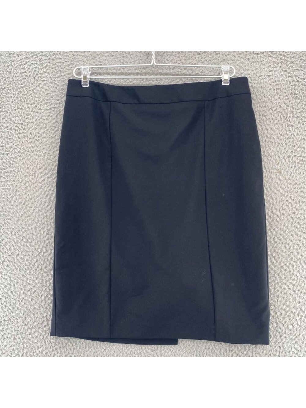 Talbots Skirt Womens 10 Petite Black Wool Blend Straight Pencil Above Knee Work